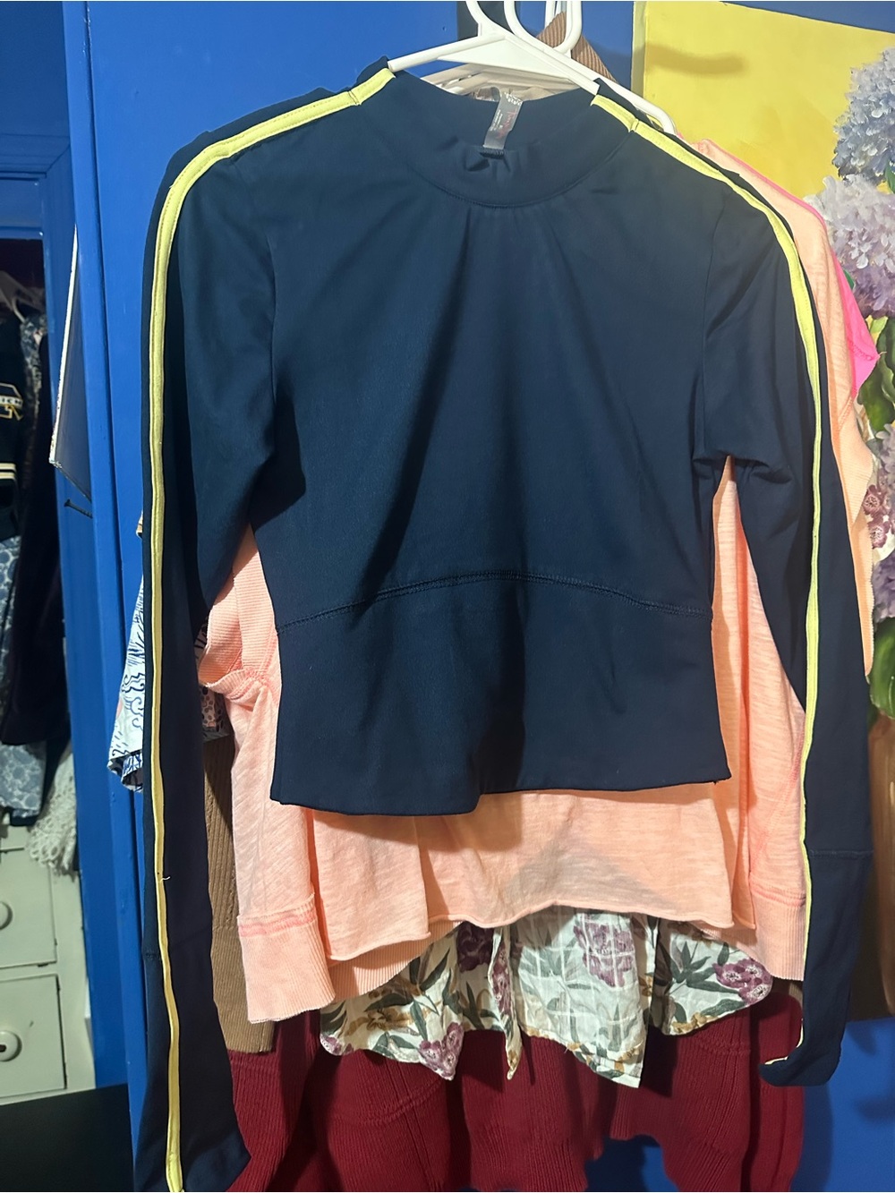 FP Movement Long Sleeved Crop Top Athleisure Navy M